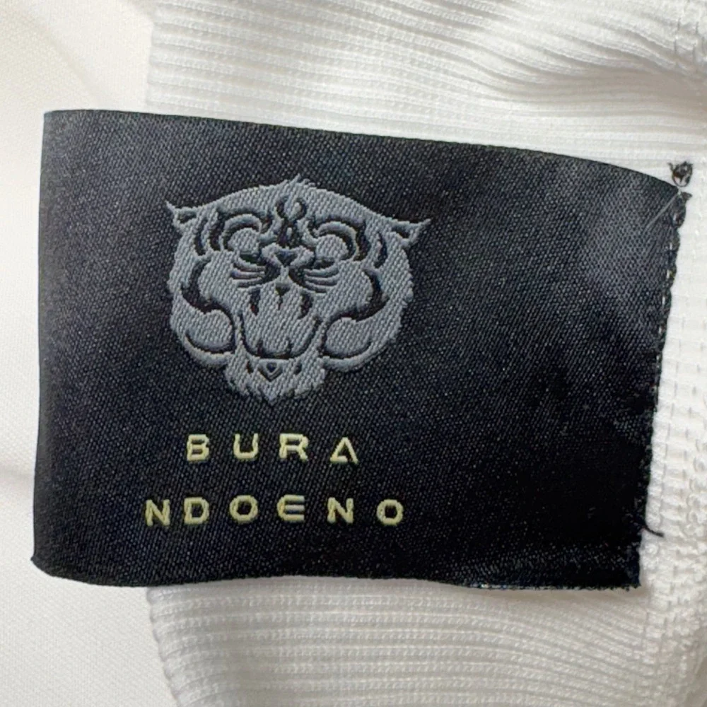 Burandoeno Sweatshirt Mens Size M White Purple Script Logo Excellent Streetwear‎